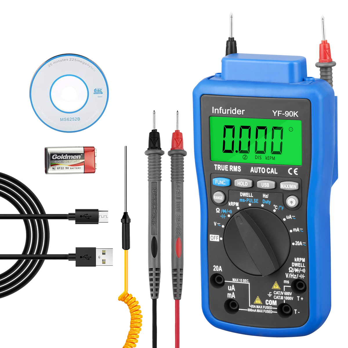 Logic Analyzer Usb - HoldPeak HP-90K Tester analizatora silnika Auto