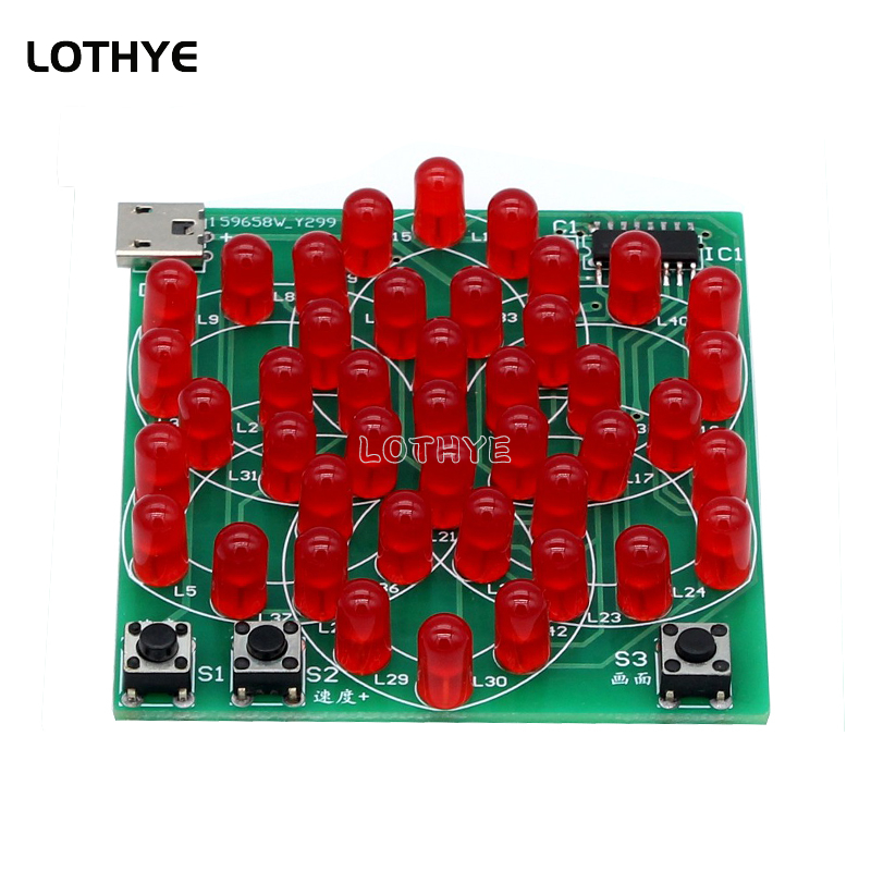 43 LED wielostylowy wzór elekt – Diy Electronics Project Kit recenzja i cena