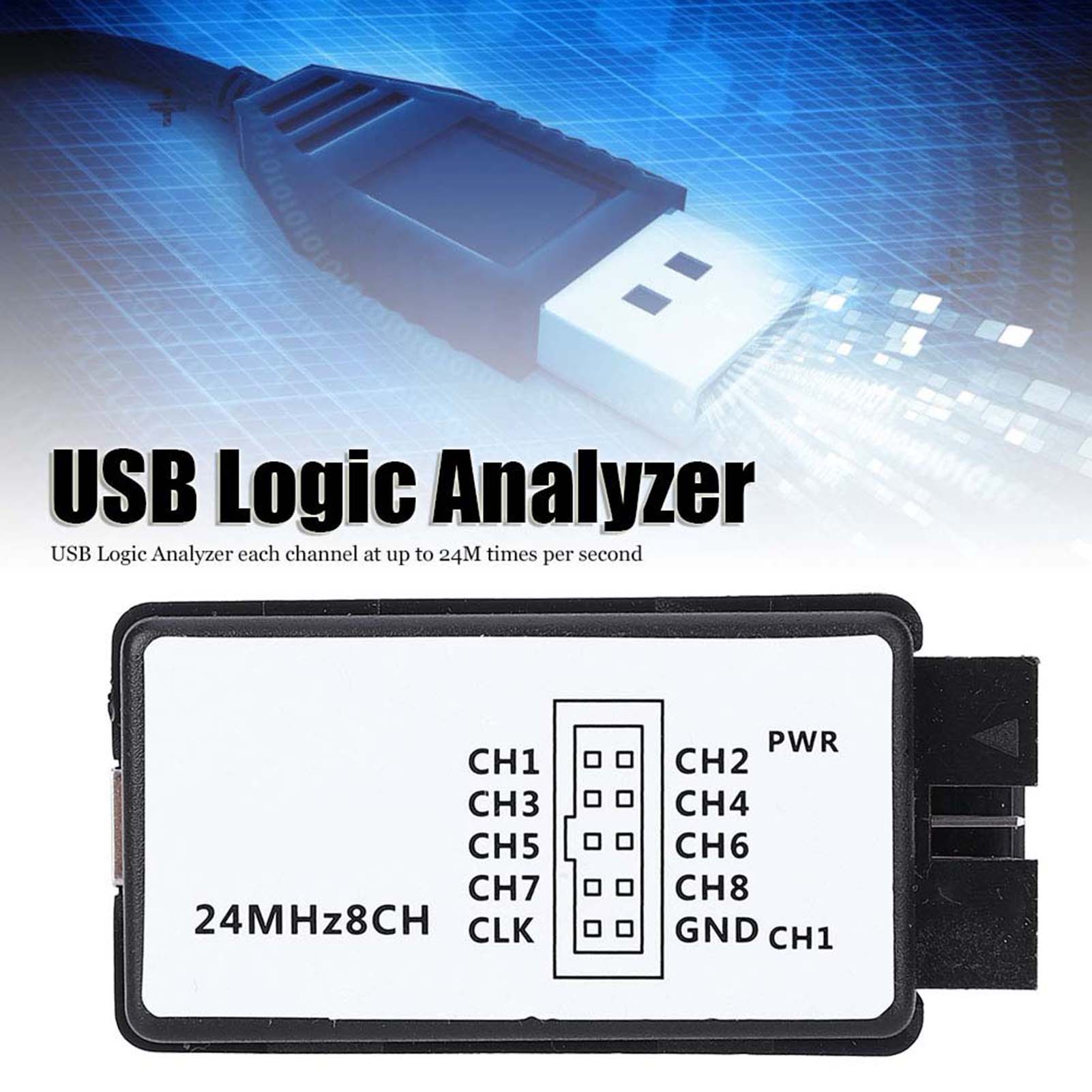 Analizator logiczny 24 MHz, ur – Logic Analyzer Usb recenzja i cena