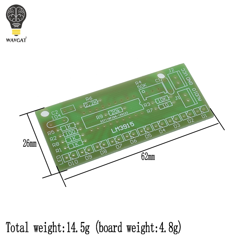 LM3915 DC 9V-12V 10 LED dźwięk – Diy Audio Electronics Kit recenzja i cena